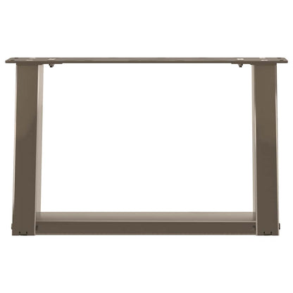 Coffee Table Legs U-Shaped 2 pcs Natural Steel 50x(30-31) cm Steel