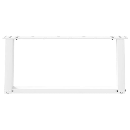 Coffee Table Legs U-Shaped 2 pcs White 60x(30-31) cm Steel