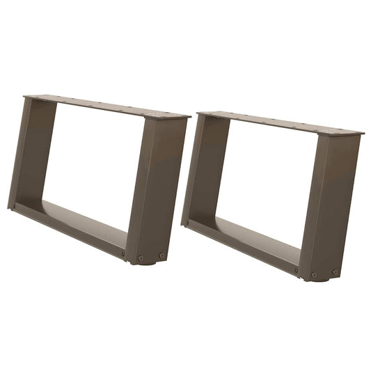 Coffee Table Legs U-Shaped 2 pcs Natural Steel 70x(30-31) cm Steel