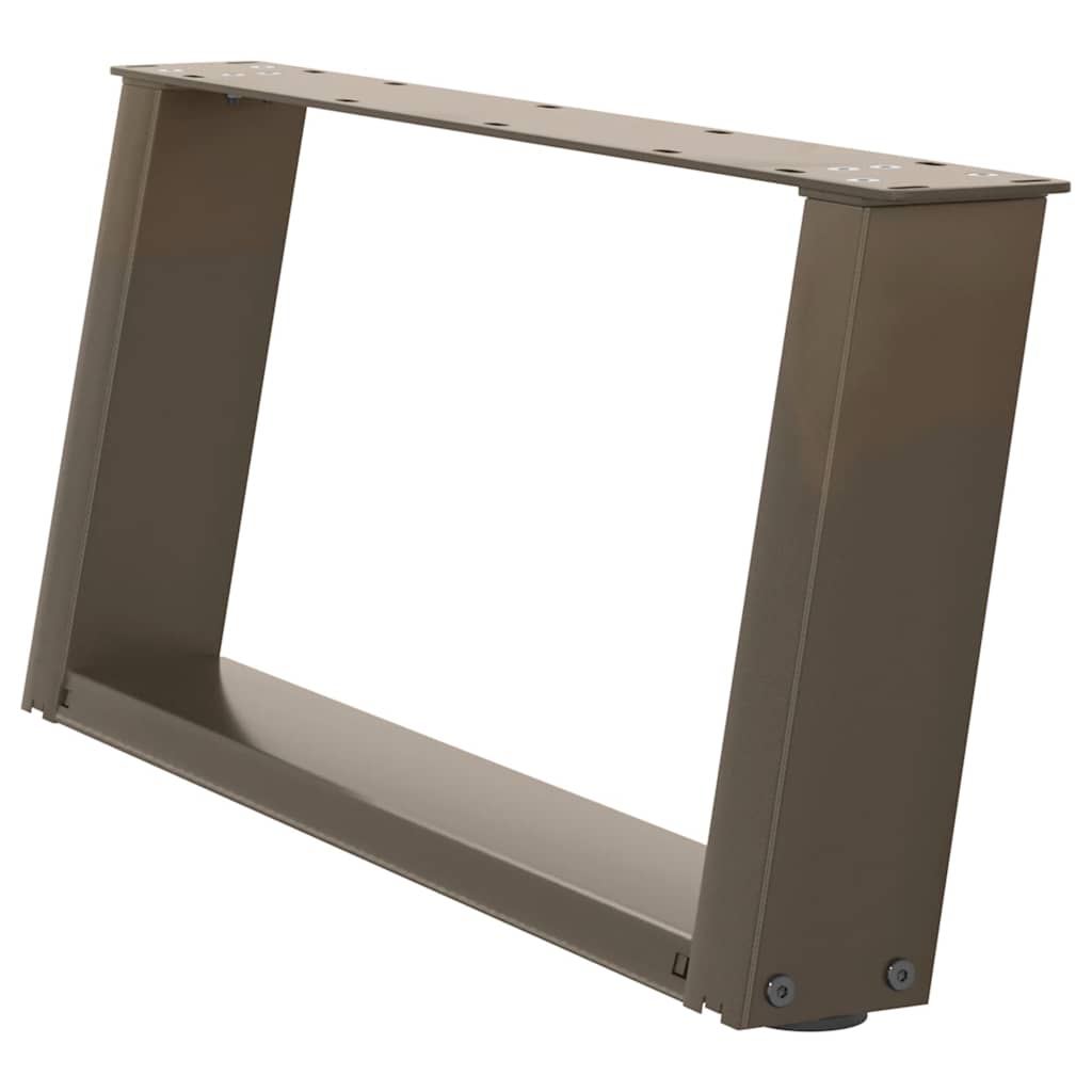 Coffee Table Legs U-Shaped 2 pcs Natural Steel 70x(30-31) cm Steel