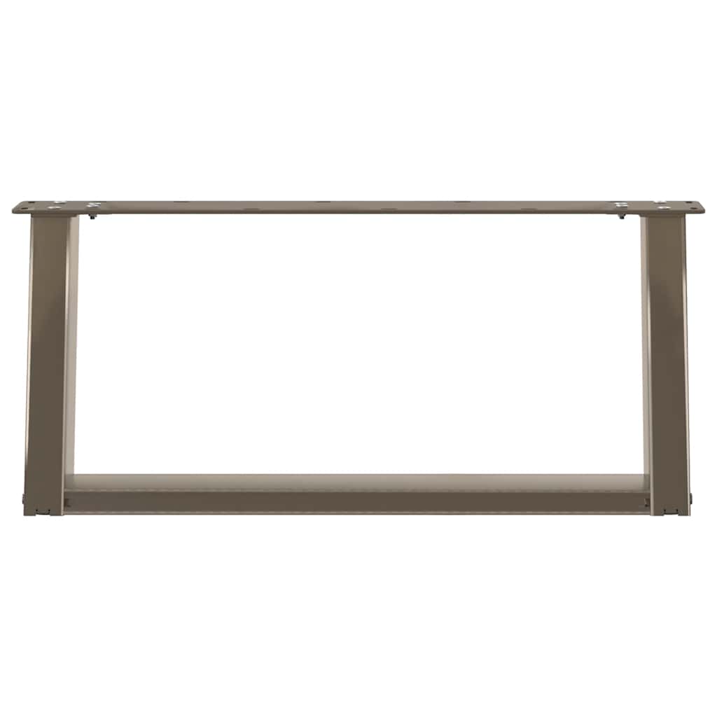 Coffee Table Legs U-Shaped 2 pcs Natural Steel 70x(30-31) cm Steel