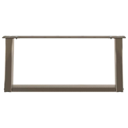 Coffee Table Legs U-Shaped 2 pcs Natural Steel 70x(30-31) cm Steel