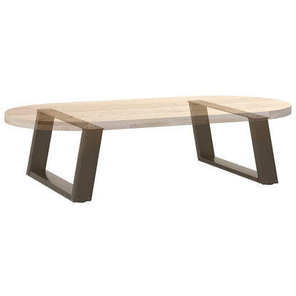 Coffee Table Legs U-Shaped 2 pcs Natural Steel 70x(30-31) cm Steel