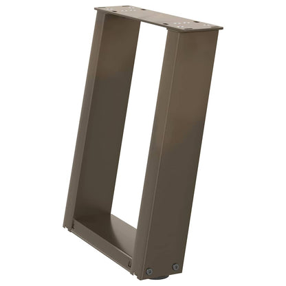 Coffee Table Legs U-Shaped 2 pcs Natural Steel 28x(42-43) cm Steel