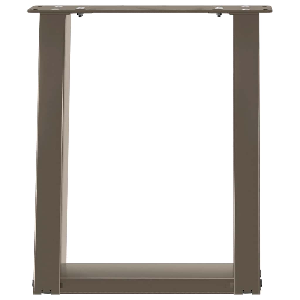 Coffee Table Legs U-Shaped 2 pcs Natural Steel 28x(42-43) cm Steel