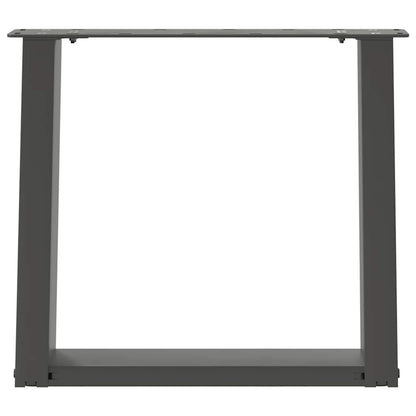 Coffee Table Legs U-Shaped 2 pcs Anthracite 50x(42-43) cm Steel
