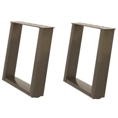 Coffee Table Legs U-Shaped 2 pcs Natural Steel 50x(42-43) cm Steel