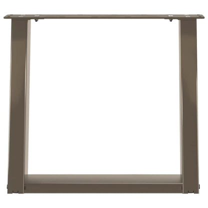 Coffee Table Legs U-Shaped 2 pcs Natural Steel 50x(42-43) cm Steel