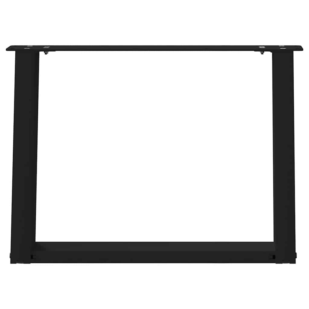 Coffee Table Legs U-Shaped 2 pcs Black 60x(42-43) cm Steel