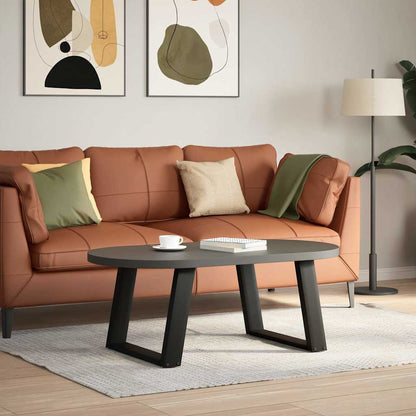 Coffee Table Legs U-Shaped 2 pcs Black 70x(42-43) cm Steel