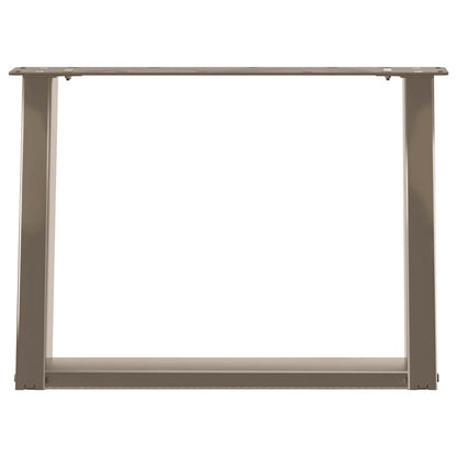 Coffee Table Legs U-Shaped 2 pcs Natural Steel 70x(42-43) cm Steel