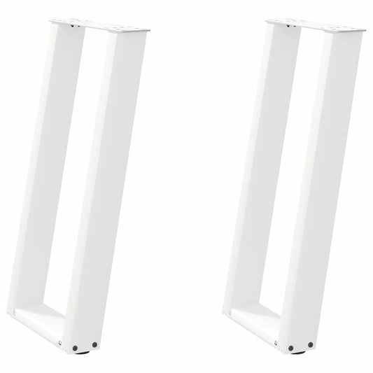 Console Table Legs U-Shaped 2 pcs White 28x(72-73) cm Steel