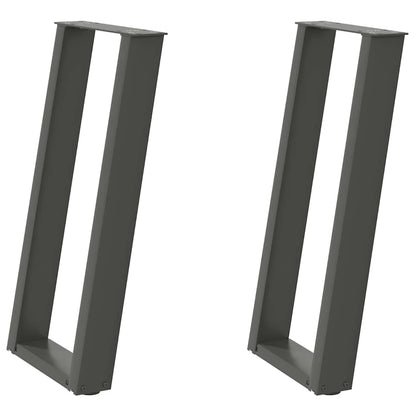 Console Table Legs U-Shaped 2 pcs Anthracite 28x(72-73) cm Steel