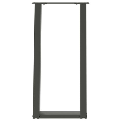 Console Table Legs U-Shaped 2 pcs Anthracite 28x(72-73) cm Steel