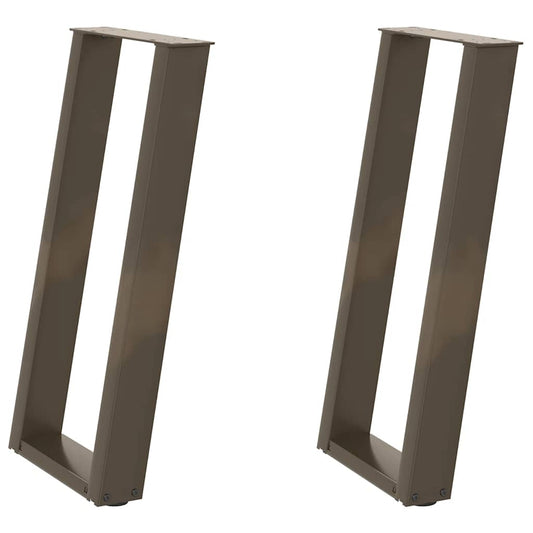 Console Table Legs U-Shaped 2 pcs Natural Steel 28x(72-73) cm Steel