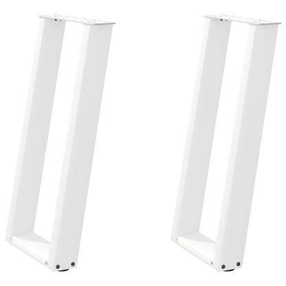 Console Table Legs U-Shaped 2 pcs White 38x(72-73) cm Steel