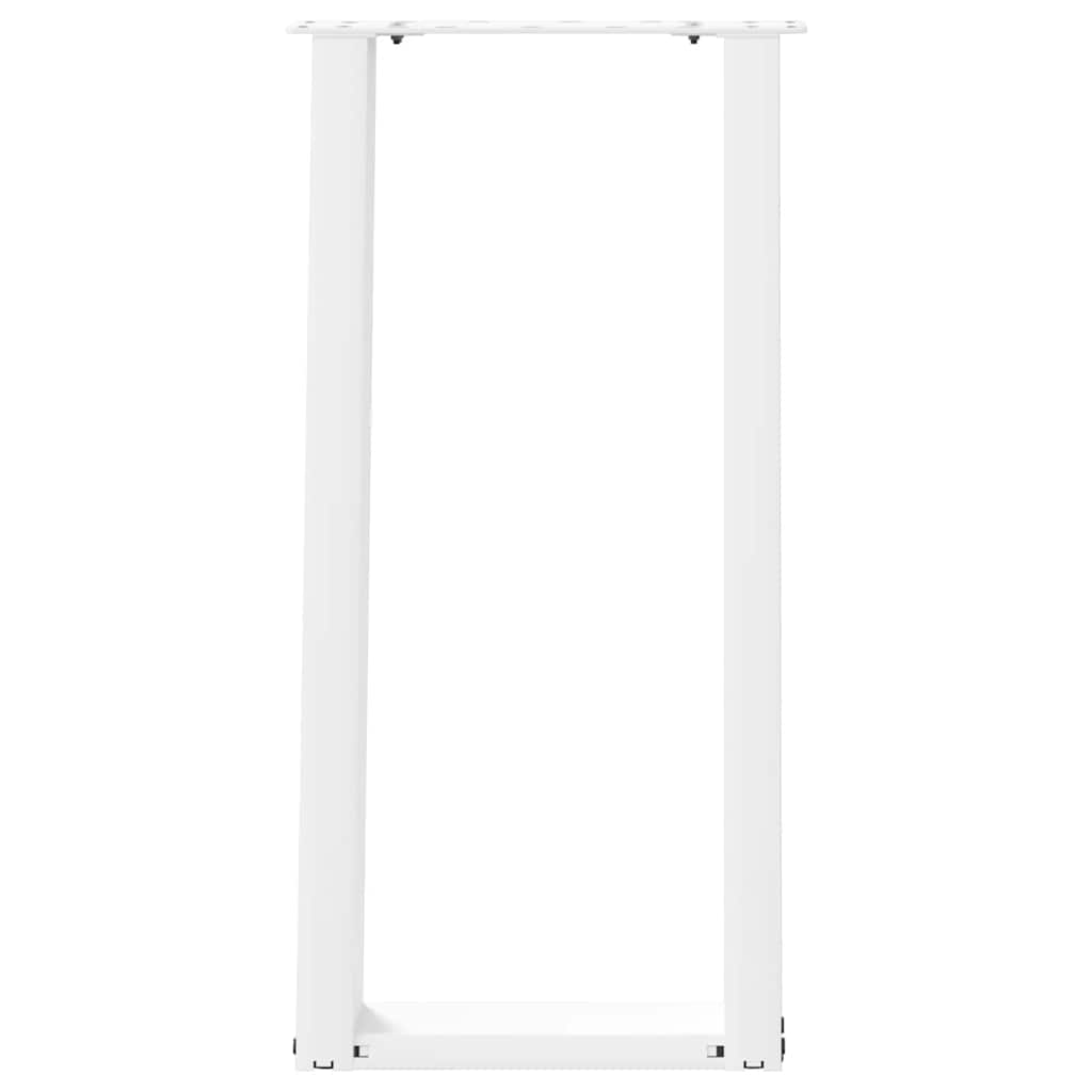 Console Table Legs U-Shaped 2 pcs White 38x(72-73) cm Steel