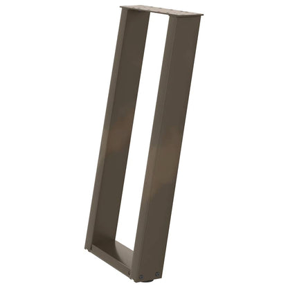 Console Table Legs U-Shaped 2 pcs Natural Steel 38x(72-73) cm Steel