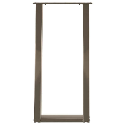 Console Table Legs U-Shaped 2 pcs Natural Steel 38x(72-73) cm Steel