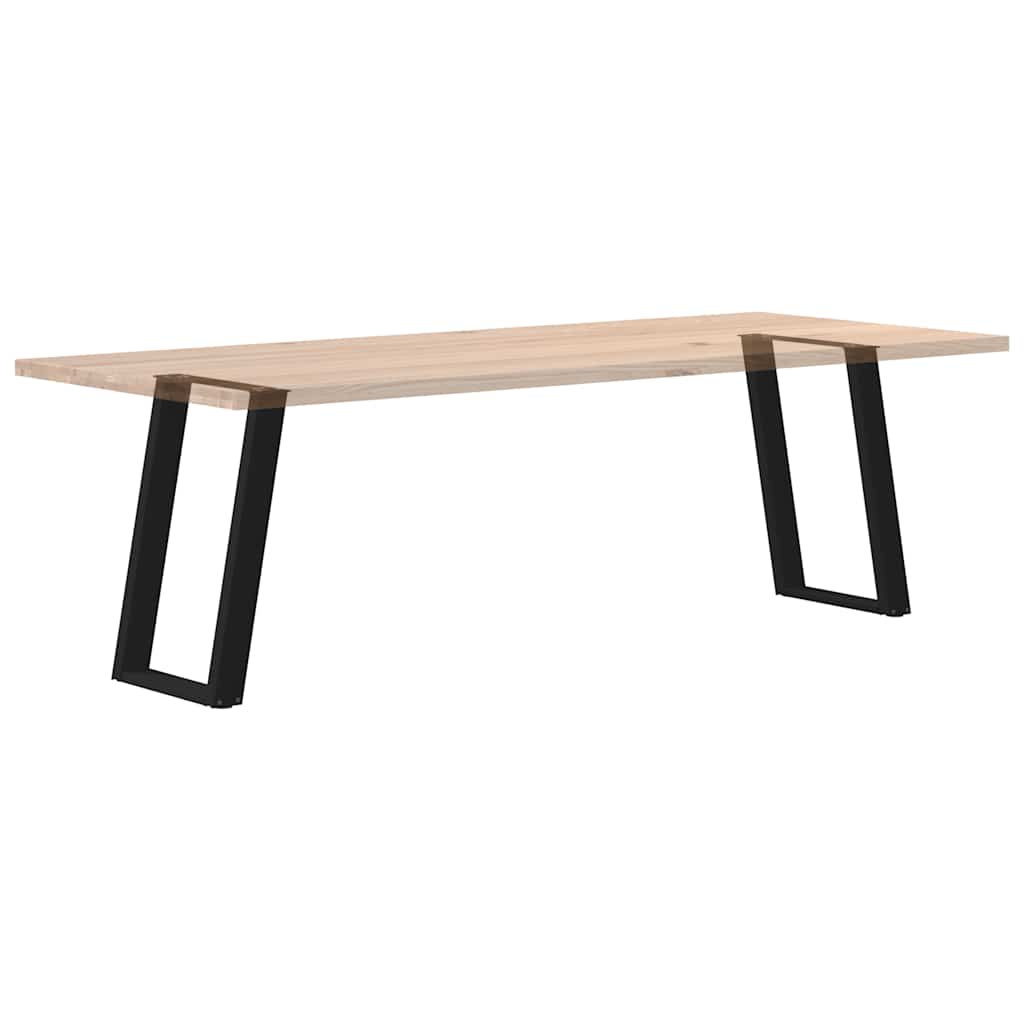 Dining Table Legs U-Shaped 2 pcs Black 50x(72-73) cm Steel