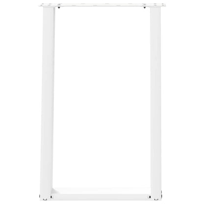 Dining Table Legs U-Shaped 2 pcs White 50x(72-73) cm Steel