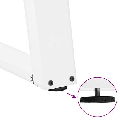 Dining Table Legs U-Shaped 2 pcs White 50x(72-73) cm Steel