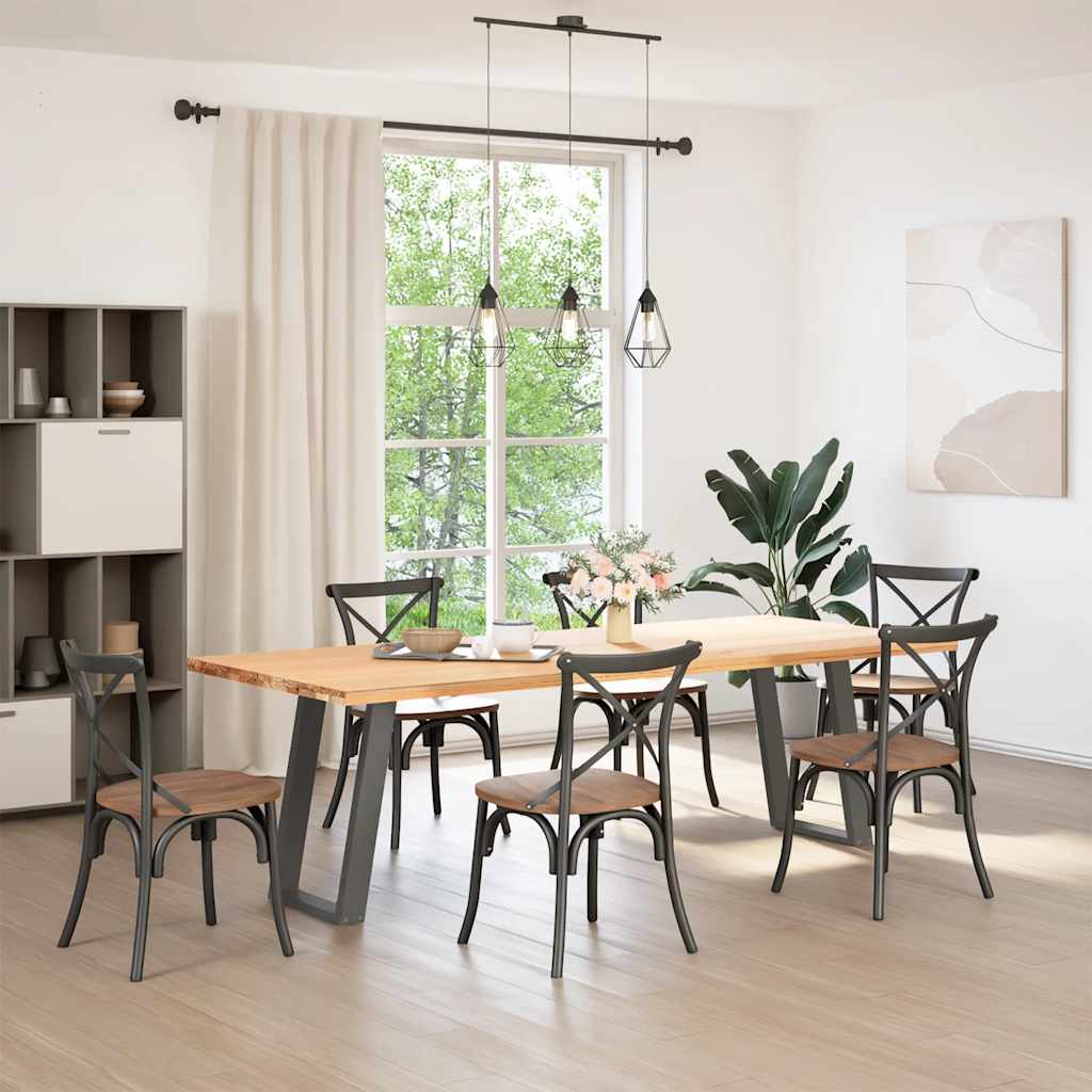 Dining Table Legs U-Shaped 2 pcs Anthracite 50x(72-73) cm Steel