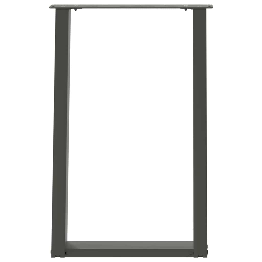 Dining Table Legs U-Shaped 2 pcs Anthracite 50x(72-73) cm Steel