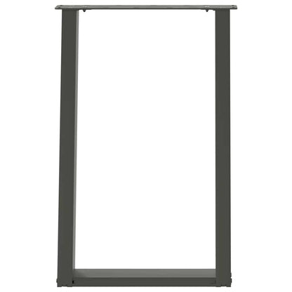 Dining Table Legs U-Shaped 2 pcs Anthracite 50x(72-73) cm Steel