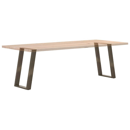Dining Table Legs U-Shaped 2 pcs Natural Steel 50x(72-73) cm Steel
