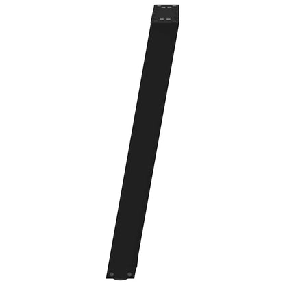 Dining Table Legs U-Shaped 2 pcs Black 60x(72-73) cm Steel