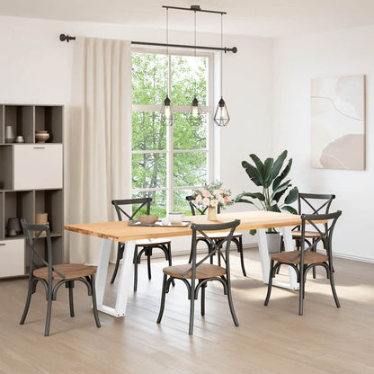 Dining Table Legs U-Shaped 2 pcs White 60x(72-73) cm Steel
