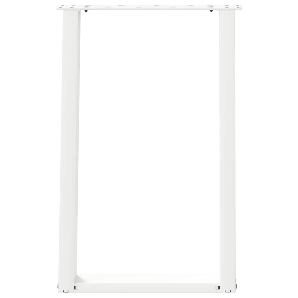 Dining Table Legs U-Shaped 2 pcs White 60x(72-73) cm Steel