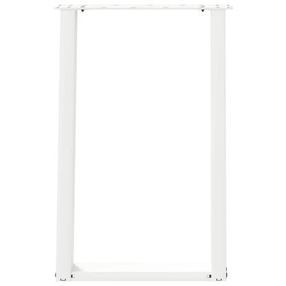Dining Table Legs U-Shaped 2 pcs White 60x(72-73) cm Steel