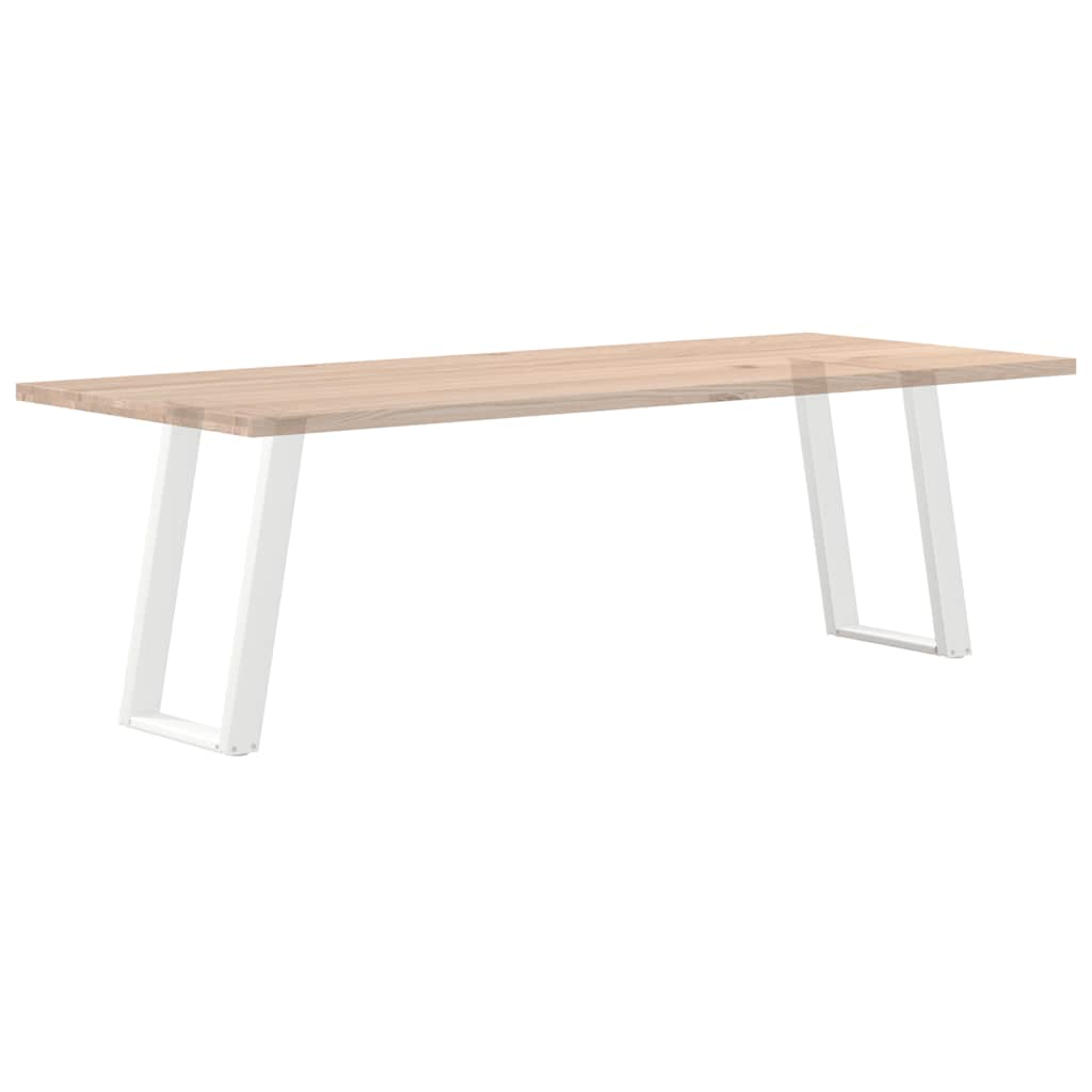 Dining Table Legs U-Shaped 2 pcs White 60x(72-73) cm Steel