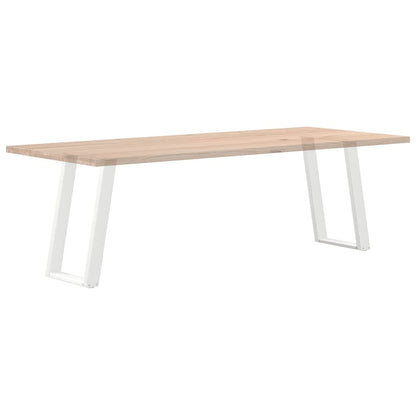 Dining Table Legs U-Shaped 2 pcs White 60x(72-73) cm Steel