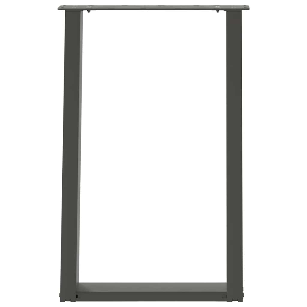 Dining Table Legs U-Shaped 2 pcs Anthracite 60x(72-73) cm Steel