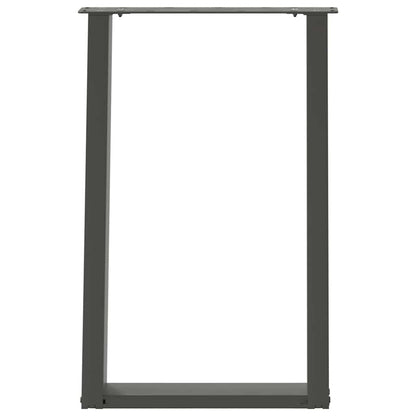 Dining Table Legs U-Shaped 2 pcs Anthracite 60x(72-73) cm Steel