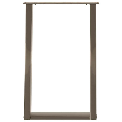 Dining Table Legs U-Shaped 2 pcs Natural Steel 60x(72-73) cm Steel