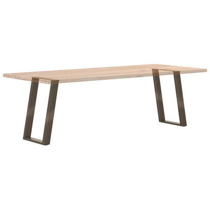 Dining Table Legs U-Shaped 2 pcs Natural Steel 60x(72-73) cm Steel