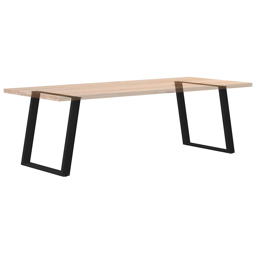Dining Table Legs U-Shaped 2 pcs Black 70x(72-73) cm Steel