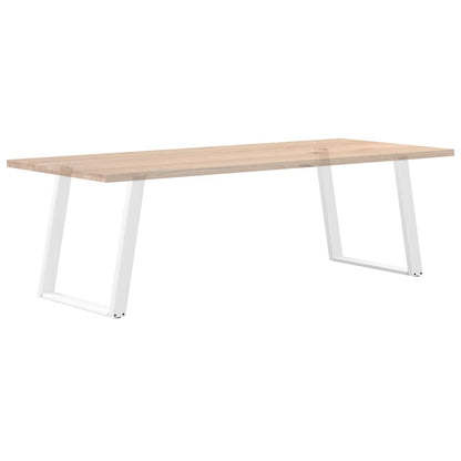 Dining Table Legs U-Shaped 2 pcs White 70x(72-73) cm Steel