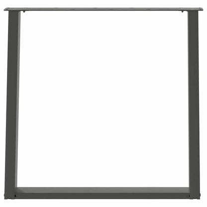 Dining Table Legs U-Shaped 2 pcs Anthracite 70x(72-73) cm Steel