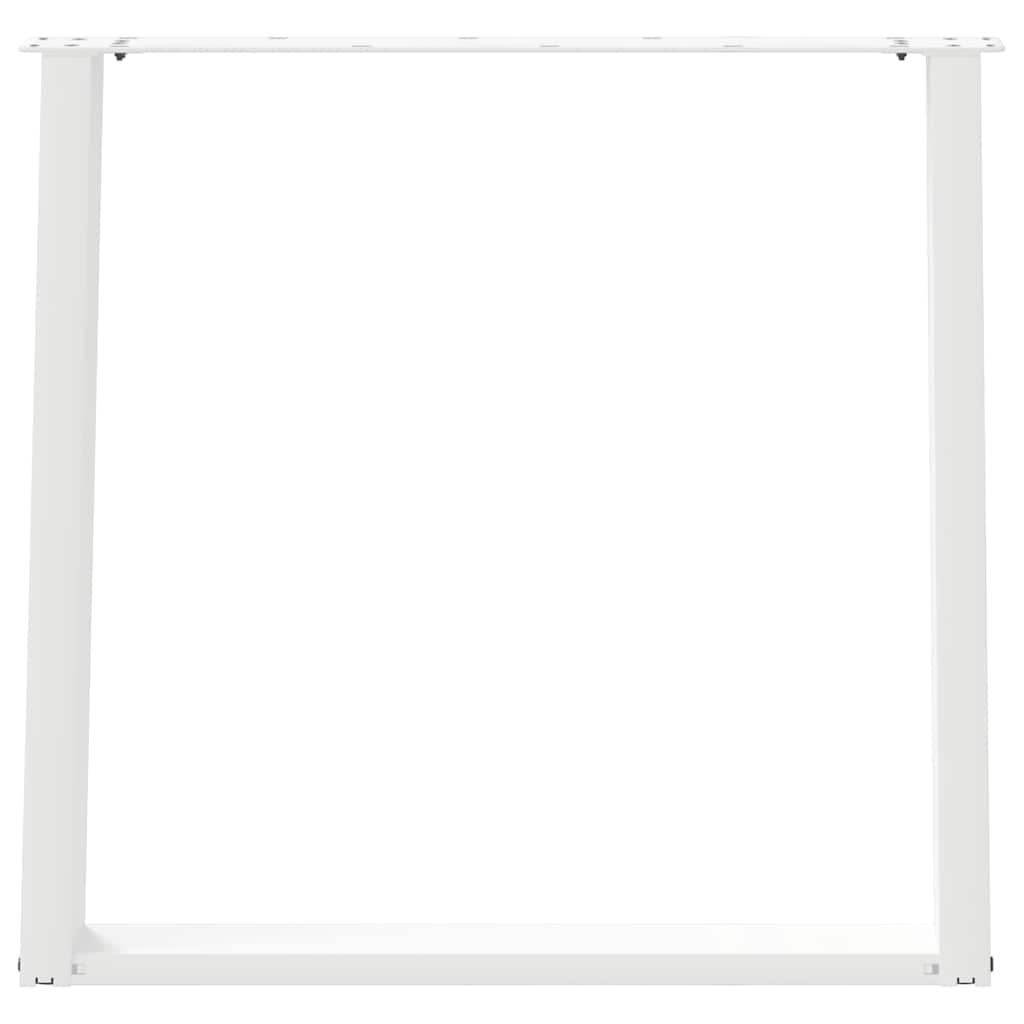 Dining Table Legs U-Shaped 2 pcs White 80x(72-73) cm Steel