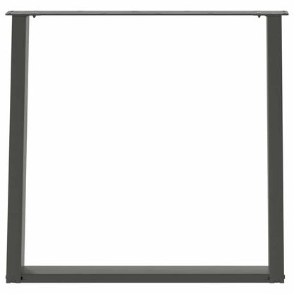 Dining Table Legs U-Shaped 2 pcs Anthracite 80x(72-73) cm Steel