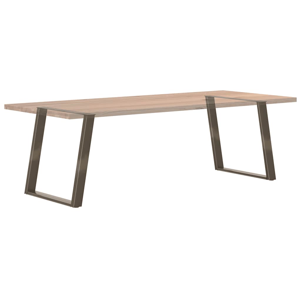 Dining Table Legs U-Shaped 2 pcs Natural Steel 80x(72-73) cm Steel