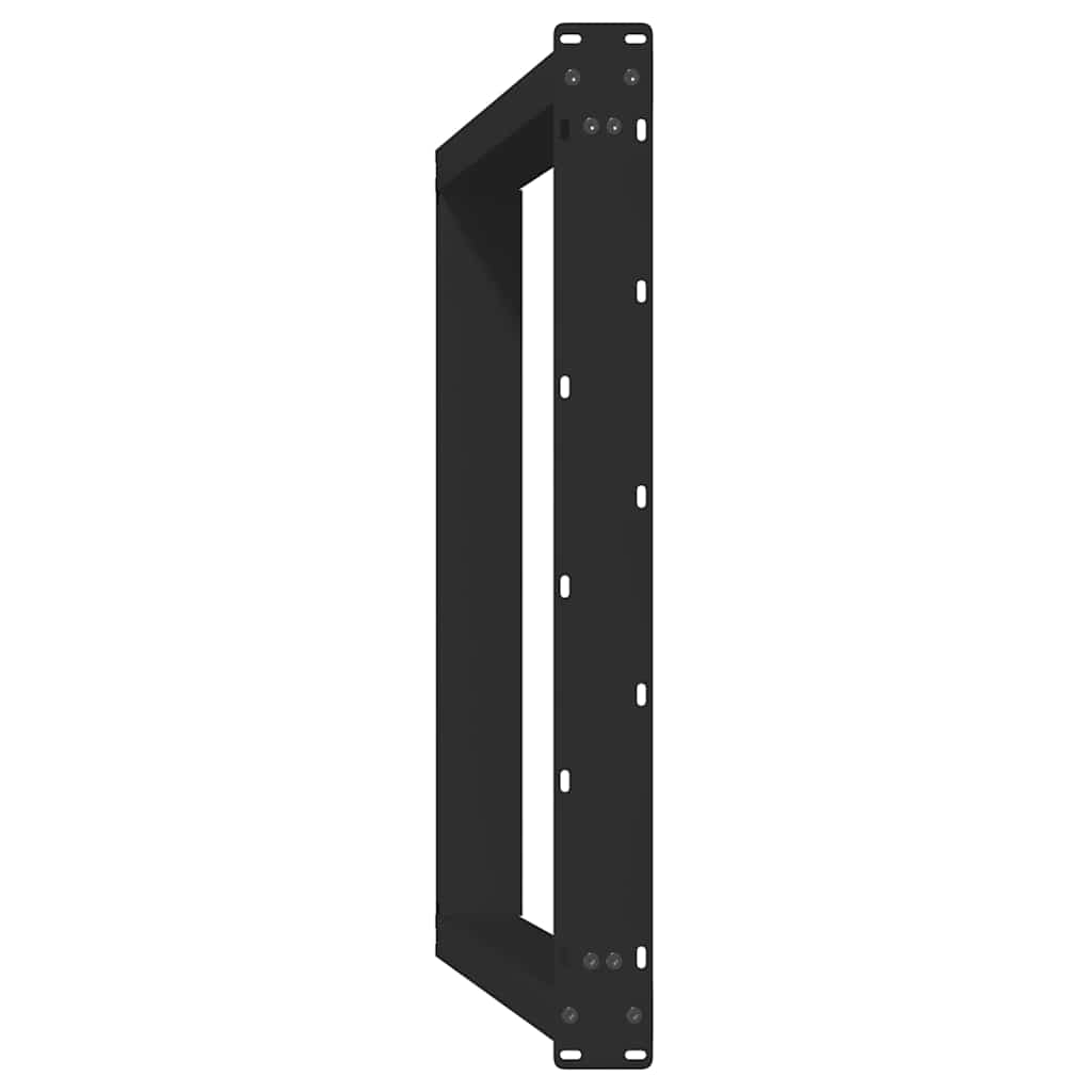Dining Table Legs U-Shaped 2 pcs Black 90x(72-73) cm Steel