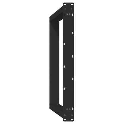 Dining Table Legs U-Shaped 2 pcs Black 90x(72-73) cm Steel