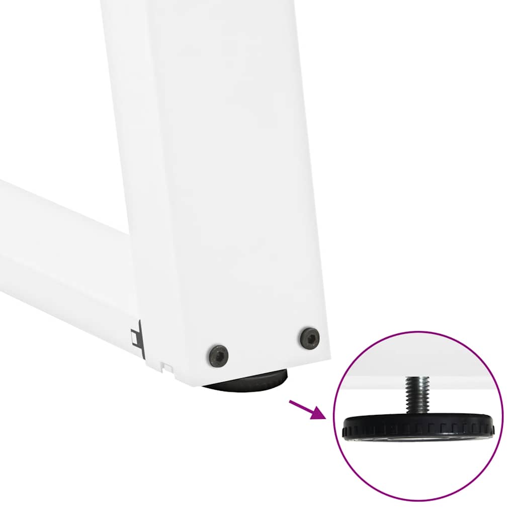 Dining Table Legs U-Shaped 2 pcs White 90x(72-73) cm Steel
