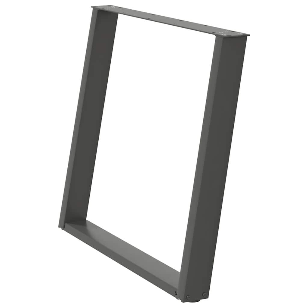 Dining Table Legs U-Shaped 2 pcs Anthracite 90x(72-73) cm Steel